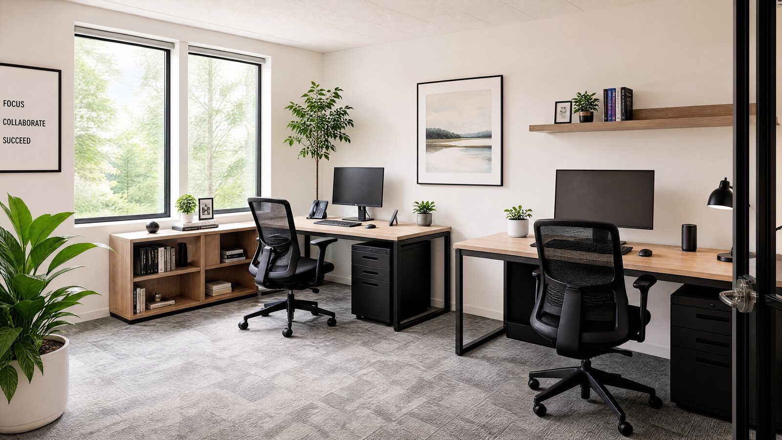 Clean home office workspace used as a portfolio review visual for Adobe Stock contributor earnings analysis