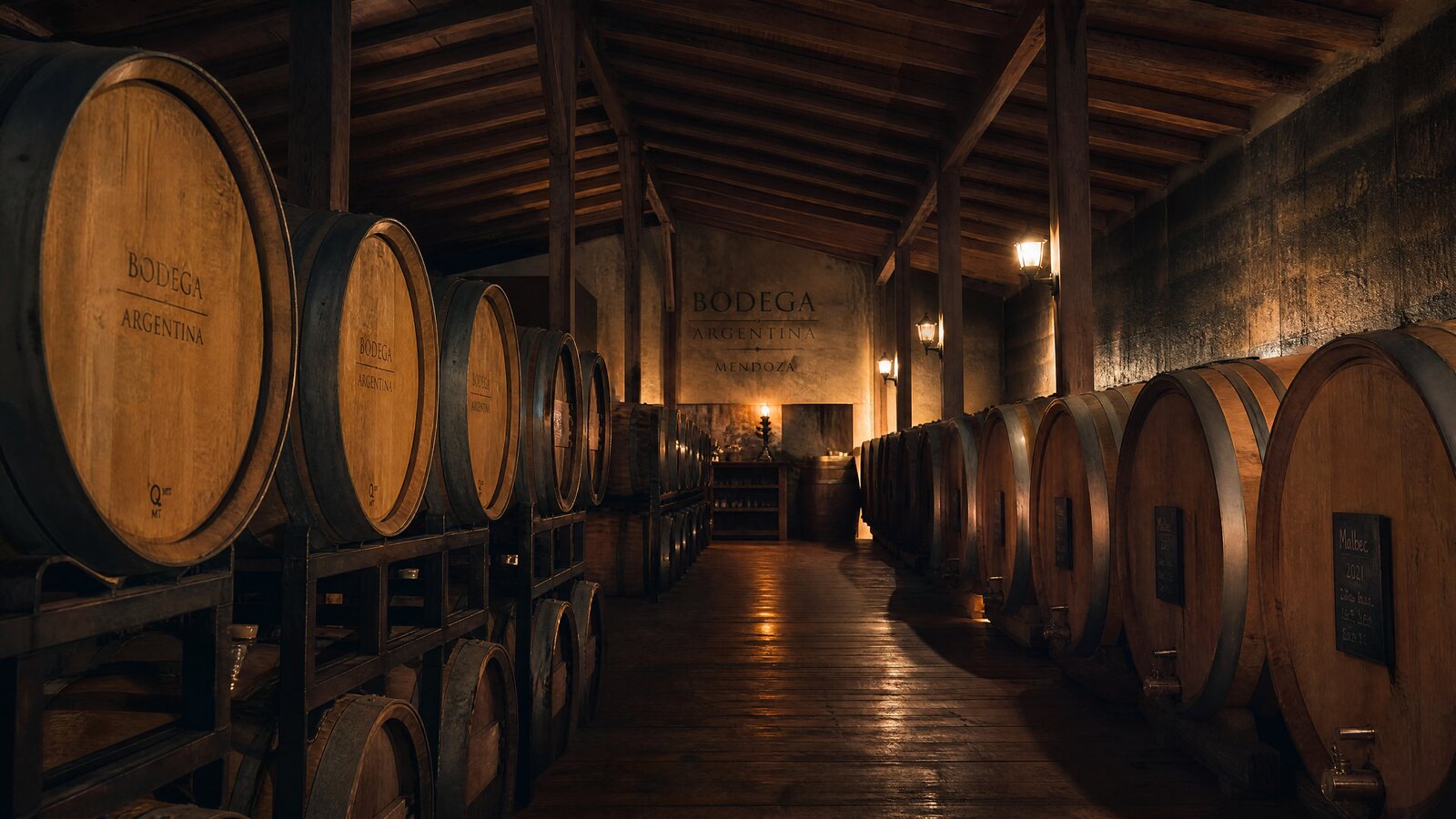 Wine cellar with barrels used as a buyer-use example for Adobe Stock theme research