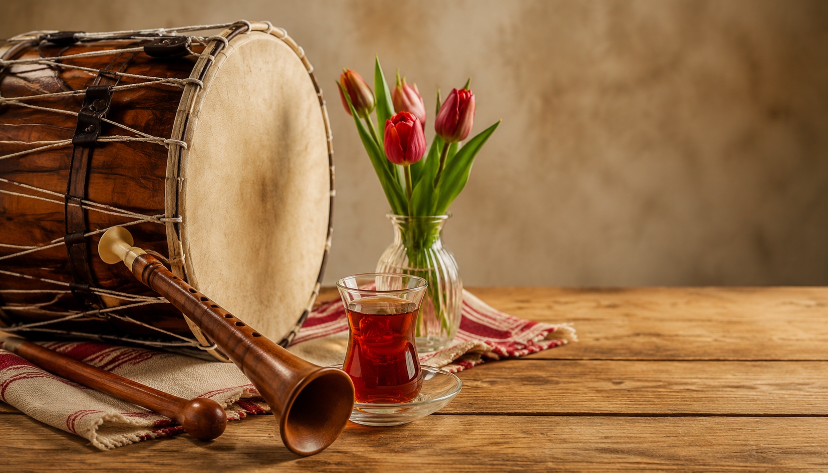 Davul drum and zurna flute beside sample image