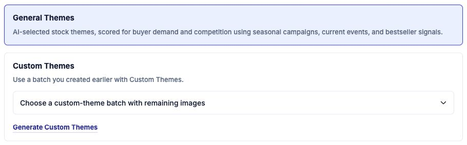 Theme source options in StockPhotoScout Auto Upload